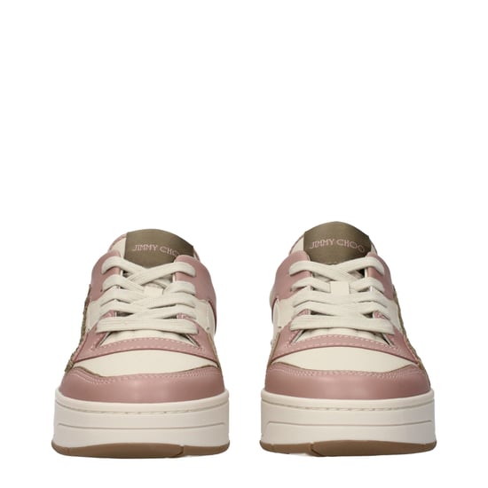 Jimmy Choo Roze Leren Lage Sneakers - Image 3