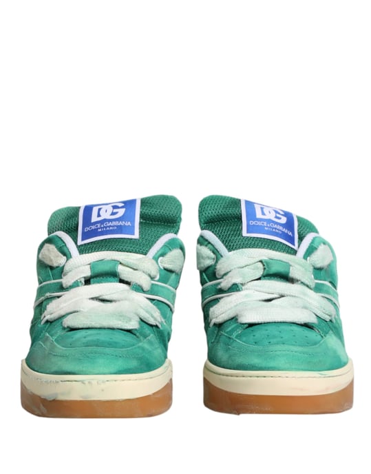 Dolce & Gabbana Groene Suède Nieuwe Roma Lage Sneakerschoenen - Image 3