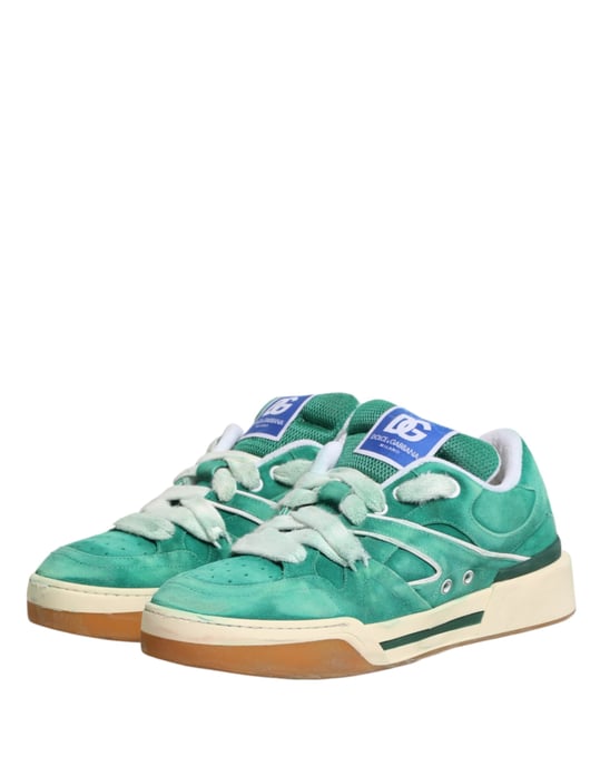 Dolce & Gabbana Groene Suède Nieuwe Roma Lage Sneakerschoenen - Image 5