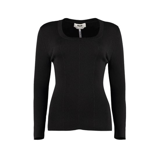 MSGM Zwart Katoen Wol Polyamide Sweater - Image 1