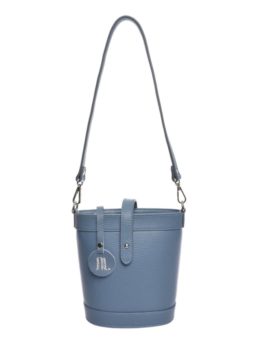 Anna Luchini Turquoise Rundleer Tas - Image 1