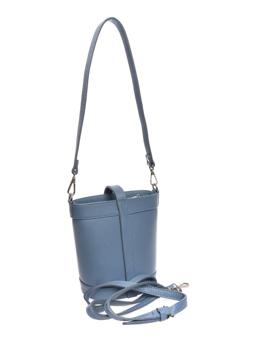 Anna Luchini Turquoise Rundleer Tas - Image 2