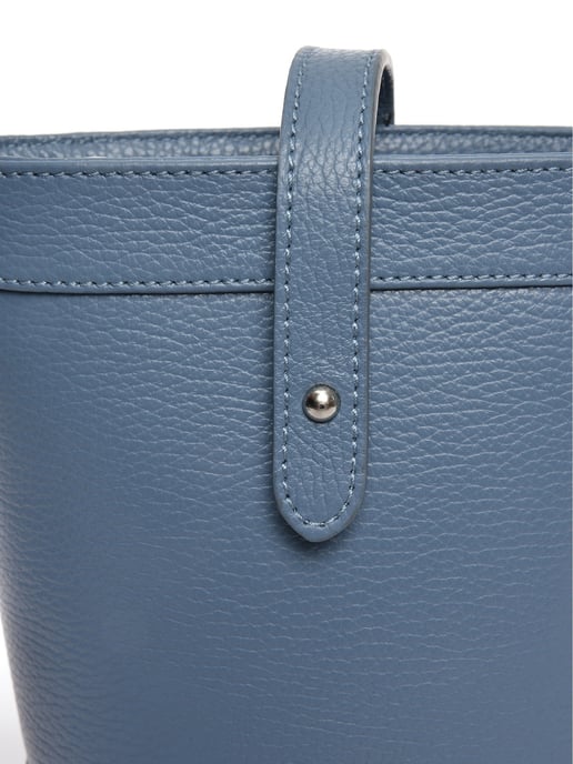Anna Luchini Turquoise Rundleer Tas - Image 3