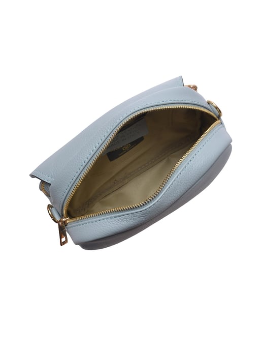 Luisa Vannini Turquoise Rundleer Tas - Image 4