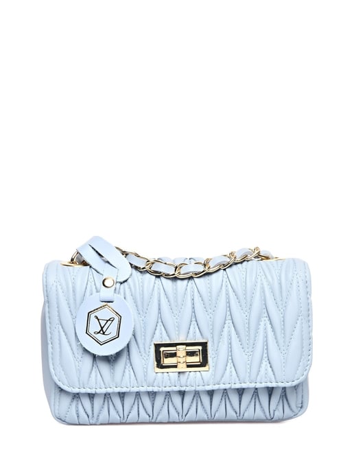 Luisa Vannini Turquoise Rundleer Tas - Image 1