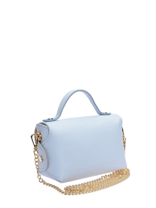 Anna Luchini Turquoise Rundleer Tas - Image 2