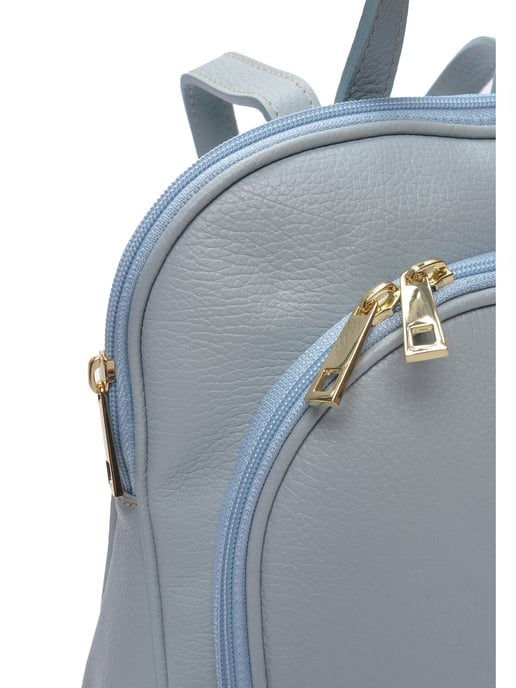 Anna Luchini Turquoise Rundleer Tas - Image 3