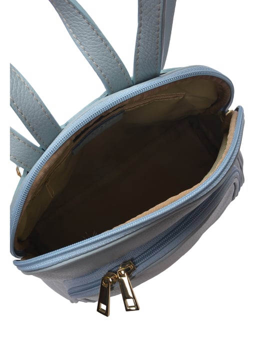 Anna Luchini Turquoise Rundleer Tas - Image 4