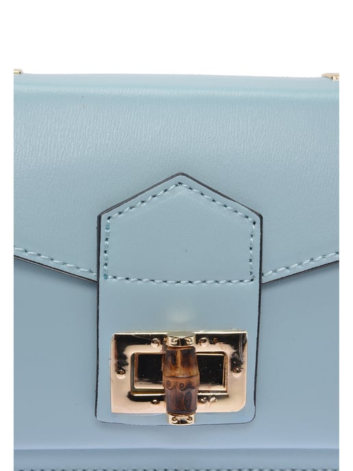 Roberta M Turquoise Rundleer Tas - Image 3
