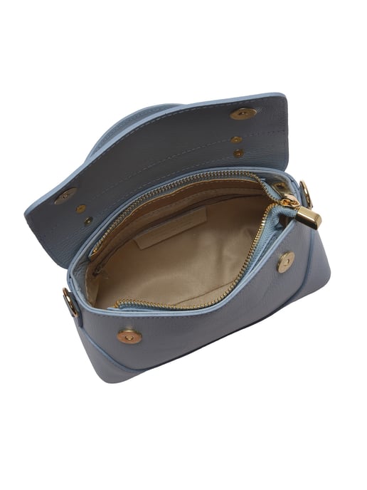 Luisa Vannini Turquoise Rundleer Tas - Image 4