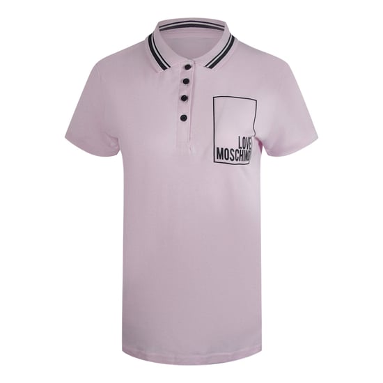 Love Moschino Small Box Logo Pink Polo Shirt - Image 1