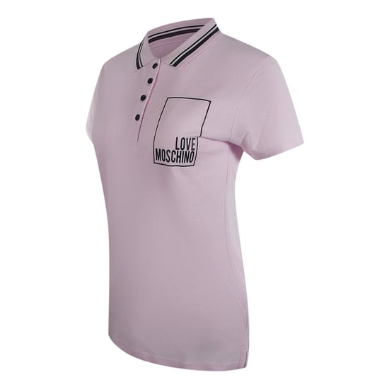 Love Moschino Small Box Logo Pink Polo Shirt - Image 2