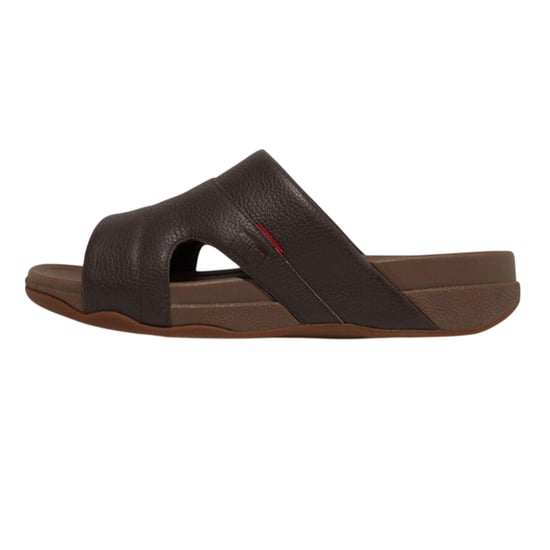 Fit Flop Heren Freeway Leren Sliders (Bruin) - Image 1