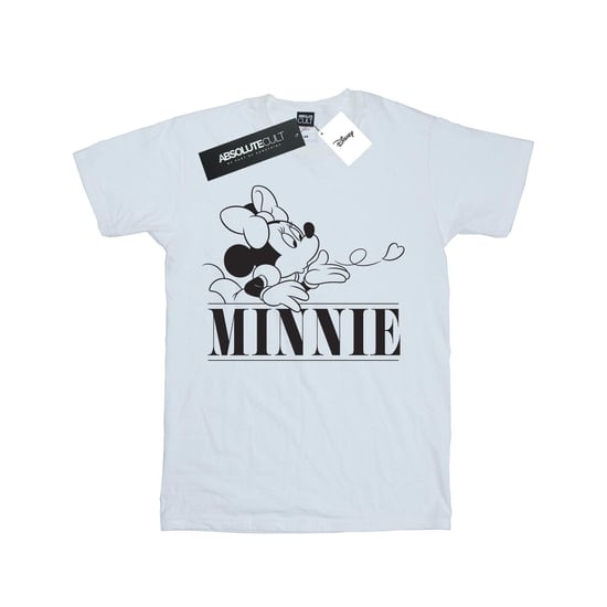 Disney Dames/Dames Minnie Mouse Kiss Cotton Boyfriend T-shirt (Wit) - Image 1
