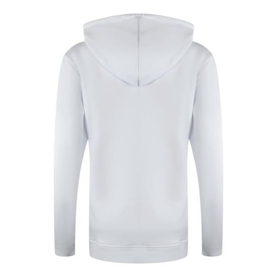 Love Moschino Small Red Heart Logo Zip White Hoodie - Image 3