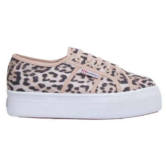 Superga Dames/Dames 2790 Jaguar Print Trainers (Beige) - Image 1