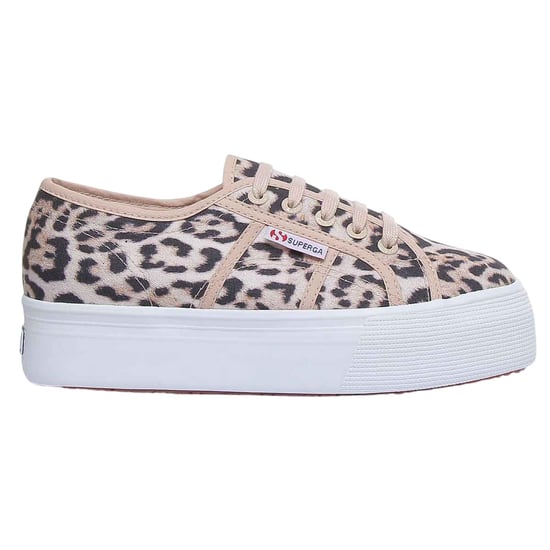 Superga Dames/Dames 2790 Jaguar Print Trainers (Beige) - Image 3