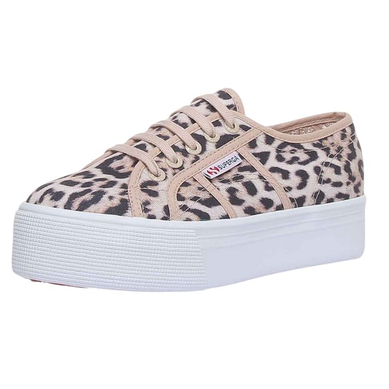Superga Dames/Dames 2790 Jaguar Print Trainers (Beige) - Image 4