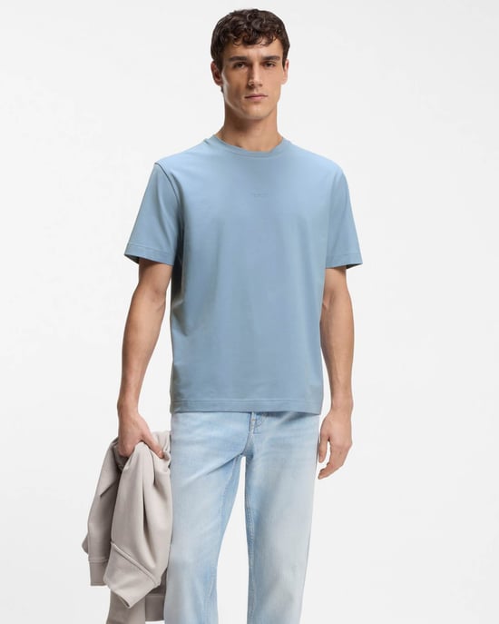 TChup Crew Neck T-Shirt in Lichtblauw - Image 3