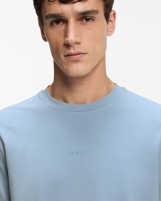 TChup Crew Neck T-Shirt in Lichtblauw - Image 4