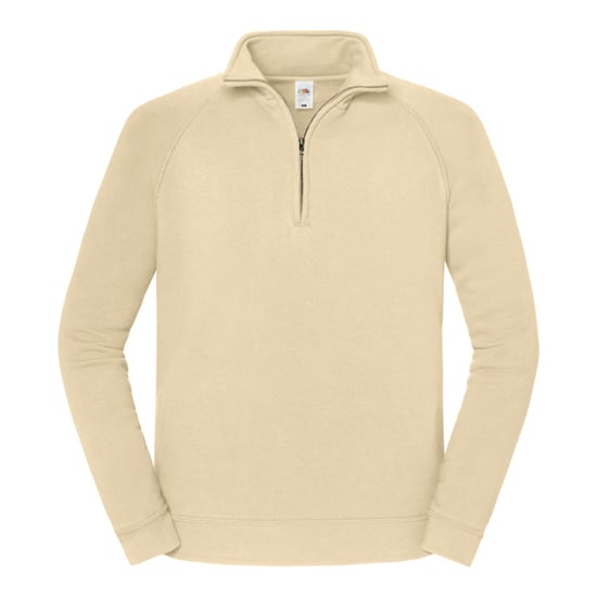 Fruit of the Loom Heren Iconic Premium Sweatshirt met Quarter Zip (Woestijnzand) - Image 1