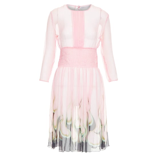 Prada sheer silk chiffon vlam knielange jurk - Image 1