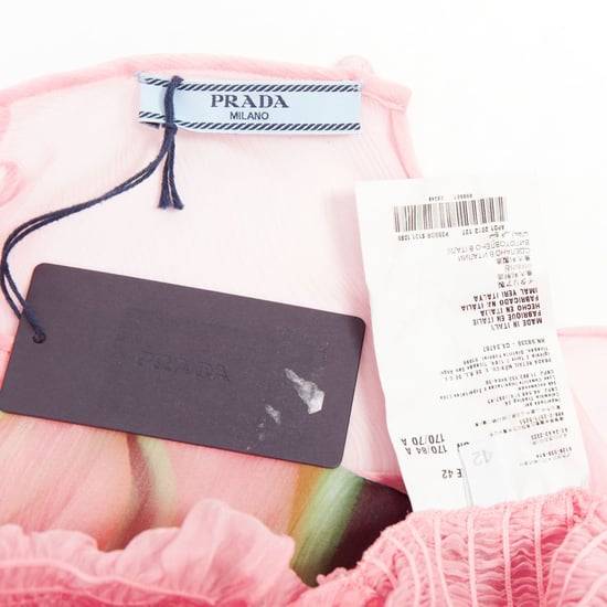 Prada sheer silk chiffon vlam knielange jurk - Image 3