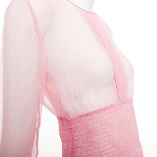 Prada sheer silk chiffon vlam knielange jurk - Image 5