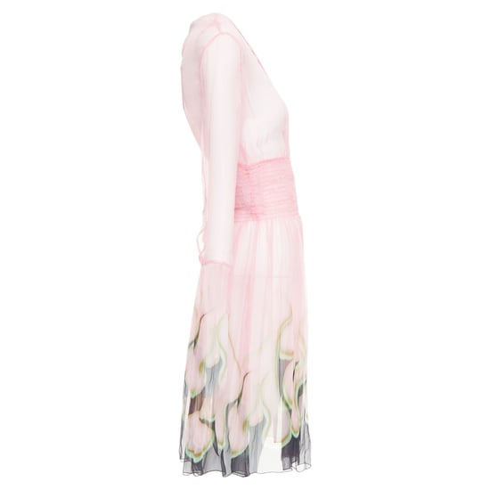 Prada sheer silk chiffon vlam knielange jurk - Image 6