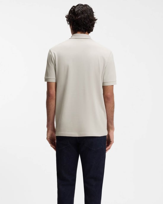 Passerzip Rits Placket Polo Shirt in Lichtgrijs - Image 2