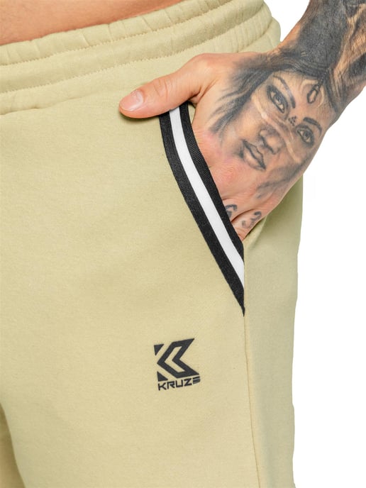 Kruze | Heren fleece shorts met tape - Image 2