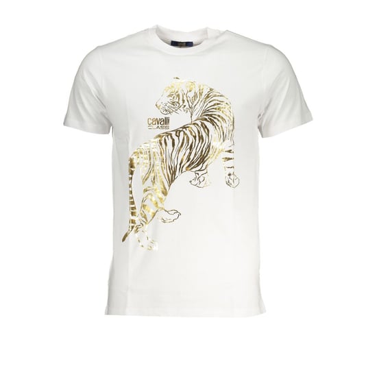 Cavalli Class Bianco Katoenen Heren T-Shirt - Image 1