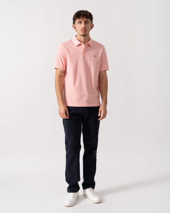GANT Mens Regular Fit Short Sleeve Shield Logo Pique Polo - Image 3