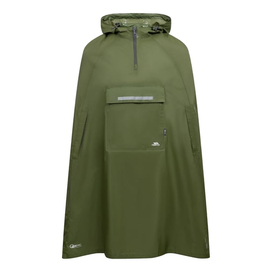 Trespass - Unisex Qikpac Waterdichte Opbergbare Poncho met Capuchon (Mos) - Image 1