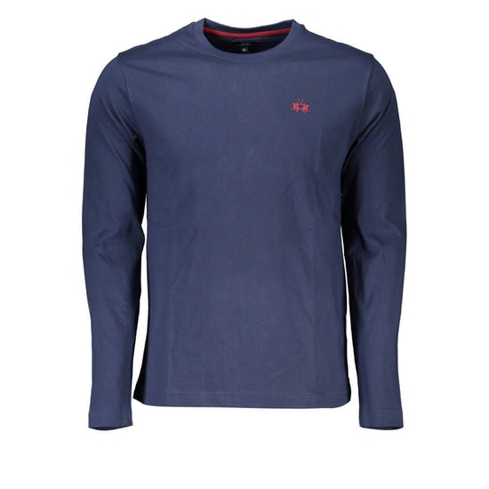 La Martina Regal Blauwe Crewneck Geborduurd T-shirt - Image 1