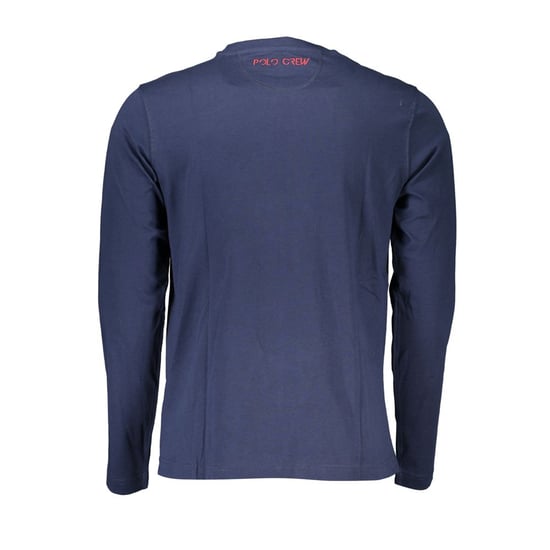 La Martina Regal Blauwe Crewneck Geborduurd T-shirt - Image 2