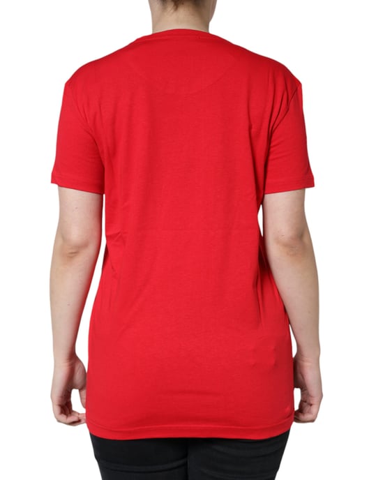 Dolce Gabbana Tsh86519 Rode Katoenen T-shirt - Image 3
