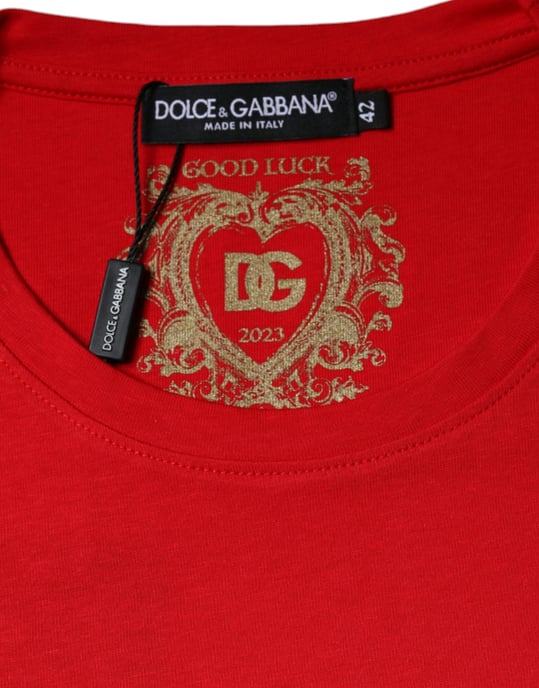 Dolce Gabbana Tsh86519 Rode Katoenen T-shirt - Image 5