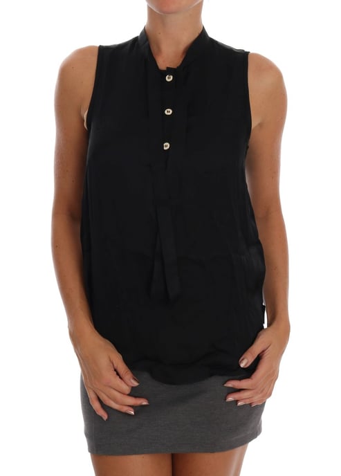 Mouwloze Blouse met Mandarin-kraag - Image 1