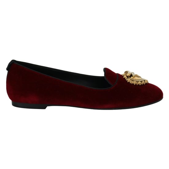 Dolce & Gabbana Bordeaux Katoenen Instappers - Image 1