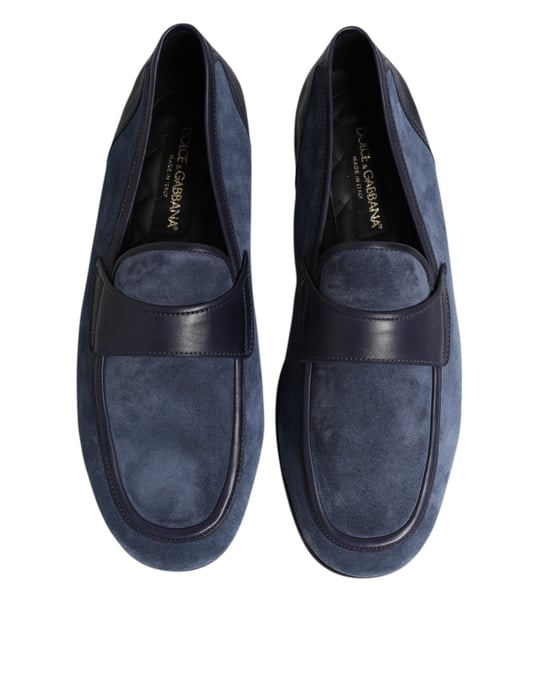 Dolce & Gabbana Blauw Suède Lederen Instapschoenen Moccasins - Image 3