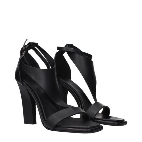 Max Mara Zwarte Leren Stiletto Hiel Sandalen - Image 2