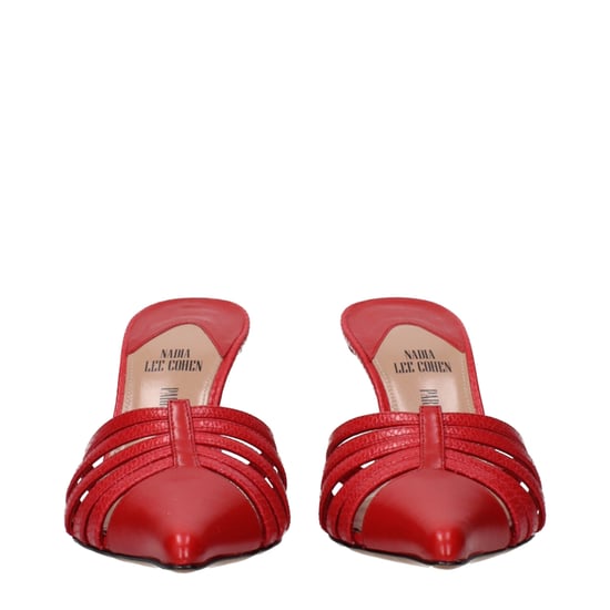 Paris Texas Rode Leren Stiletto Hakken Sandalen - Image 3