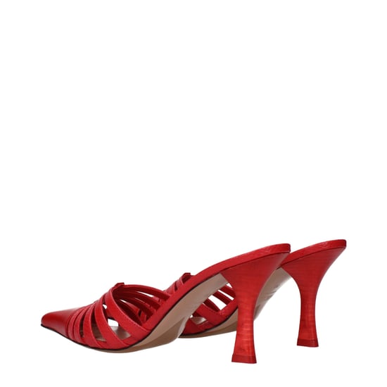 Paris Texas Rode Leren Stiletto Hakken Sandalen - Image 4