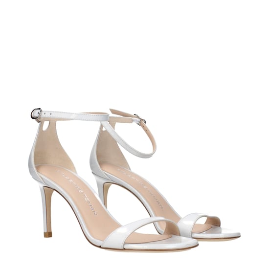 Stuart Weitzman Witte Leren Stiletto Hak Sandalen - Image 2