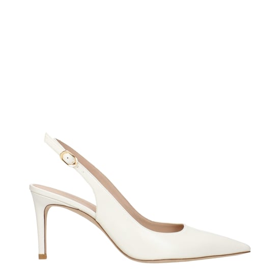 Stuart Weitzman Beige Leren Hakken - Image 1
