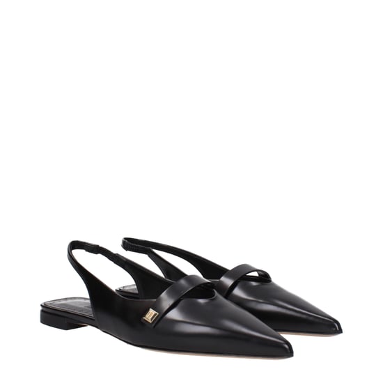 Max Mara Zwarte Leren Ballerina's - Image 2