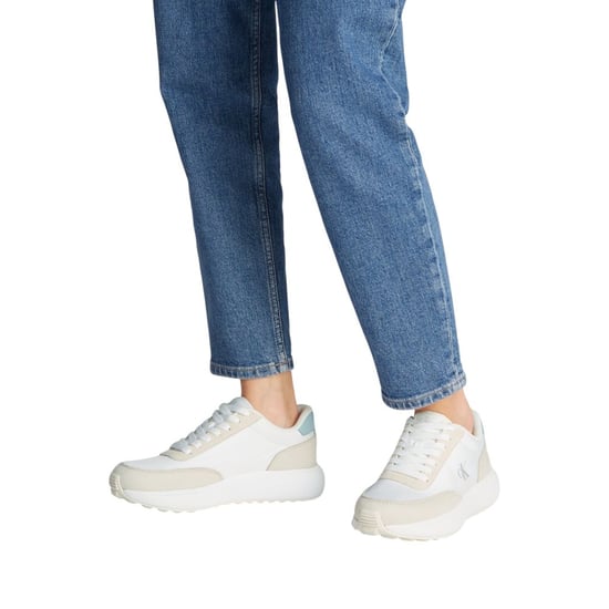 Calvin Klein Jeans Beige Leren Sport Sneakers - Image 2