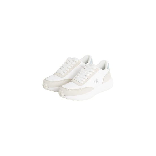 Calvin Klein Jeans Beige Leren Sport Sneakers - Image 3