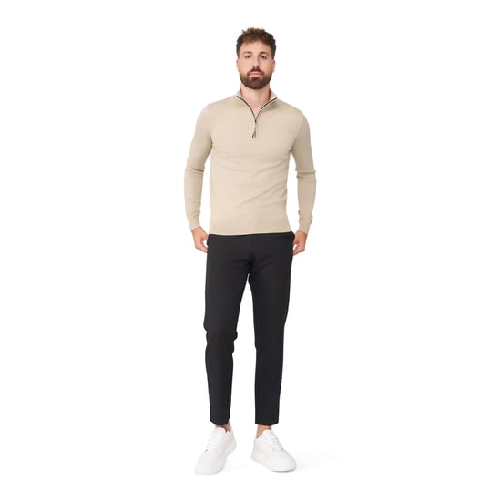 Solution Trui Simon Zipper Knit Beige - Image 3